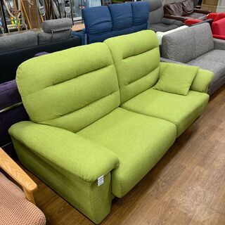 2人掛けソファー ライトグリーン 売場展開中！！！