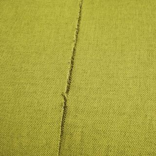 ２人掛けソファベッド　グリーン　クッション２個の画像