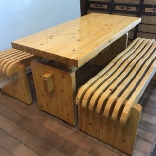 J25　無垢材使用　ベンチダイニング３点セット J25 無垢材使用 ベンチダイニング3点セット ヴィンテージ風無垢材 6人