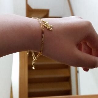 女子受け抜群！不思議の国のアリス　うさぎ＆２連最高級鍍金デザイン...