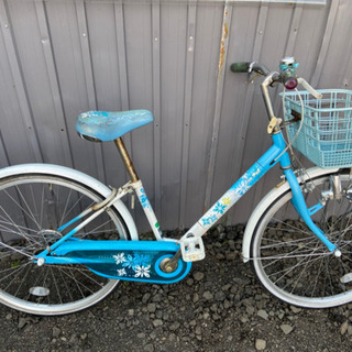 子供用(女の子用)自転車水色