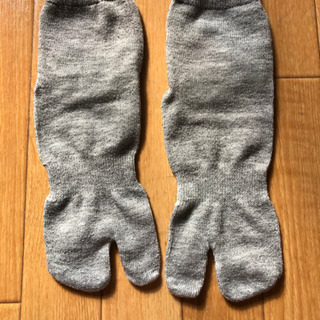 【0円あげます】足袋風靴下グレー