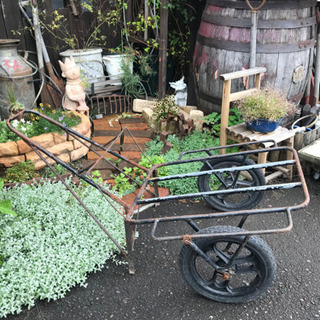 リヤカー、小さなリヤカー、手作りリヤカー、ガーデニング雑貨、