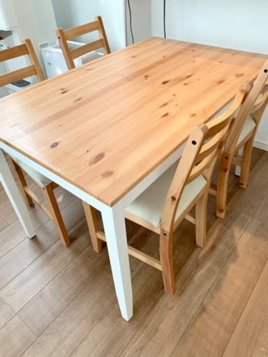 IKEA ダイニングテーブル　チェア4脚セット
