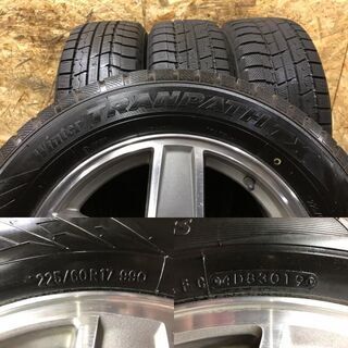 【TOYO WinterTRANPATH TX 225/60R17】スタッドレス【JEEPパトリオット 純正ホイール 17インチ 6.5J5HPCD114.3+39】　(VTD237MS) クレジットカード QR決済可能