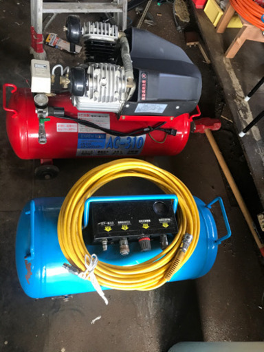 エアーコンプレッサーとサブコンセット