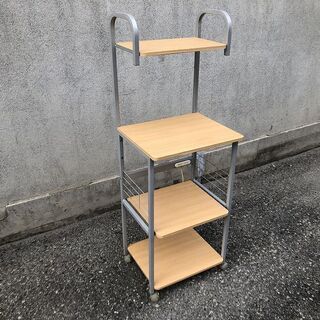 ★状態〇★キッチン家電収納ワゴン レンジボード レンジ台 レンジ...