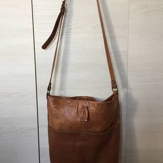 ★再々値下げ★イタリアンレザー★肩掛けバッグ★斜めがけバッグ★ブラウン★イタリアにて購入★USED品★の画像