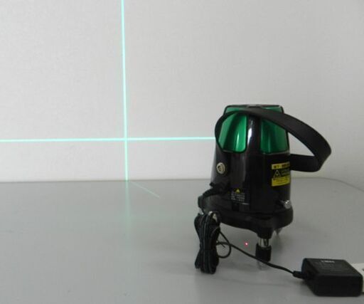 使用感少 シンワ測定 レーザー墨出器 レーザーロボ グリーン Neo 21 BRIGHT 縦・横・地墨 78274 三脚（76629）