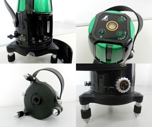 使用感少 シンワ測定 レーザー墨出器 レーザーロボ グリーン Neo 21 BRIGHT 縦・横・地墨 78274 三脚（76629）