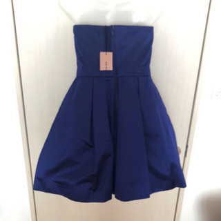 miu miu ミュウミュウ　シルク100%ネイビーパフスリーブドレスワンピース miu miu シルクドレス