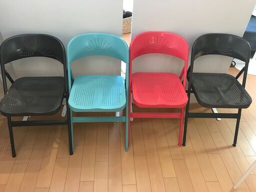 IKEA 折りたたみいす4脚セット