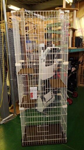値下げしました【店舗同時販売中】3段キャットケージ　猫　ケージ【店頭ご来店購入限定】
