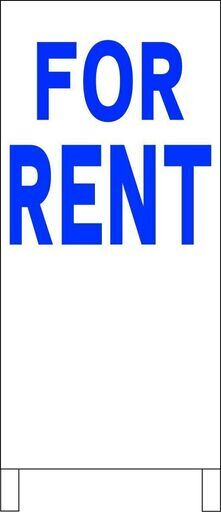 【新品】シンプル立看板「FOR RENT（青）」【不動産】全長 約１ｍ 屋外可