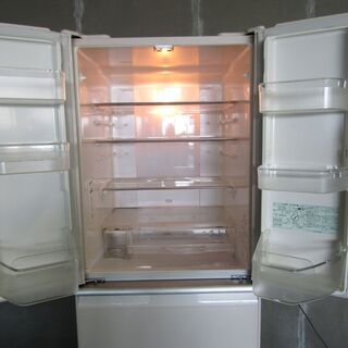 【交渉中】N1589・日立 ノンフロン フレンチドア 冷凍冷蔵庫 395L 2005年製 観音開き R-SF40TPAM シルバー 家電の画像