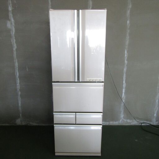 【交渉中】N1589・日立 ノンフロン フレンチドア 冷凍冷蔵庫 395L 2005年製 観音開き R-SF40TPAM シルバー 家電