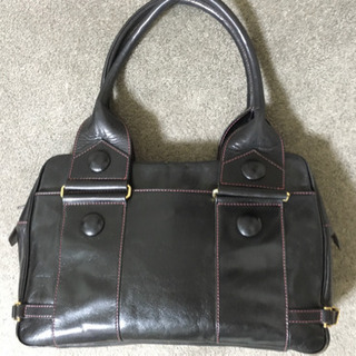 ハンドバッグ　黒　革　