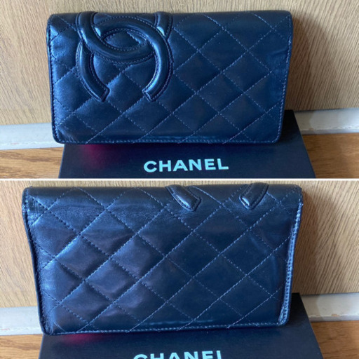 CHANEL カンボライン長財布エナメル