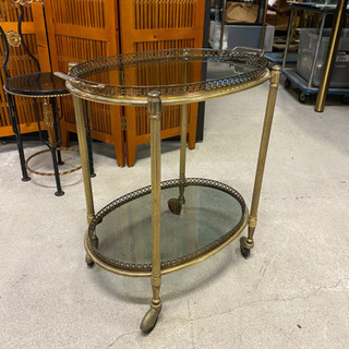 オシャレなアンティーク家具 キッチンワゴン ワゴンテーブル 輸入家具