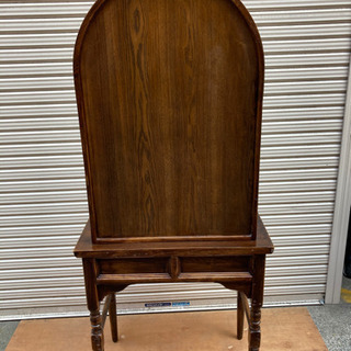 【中古】mateli（マテリ）アンティークドレッサー アーチ 片面【ブラウン】