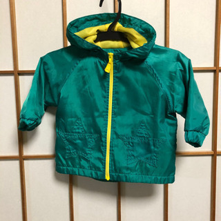 ウィンドブレーカー緑  80サイズ