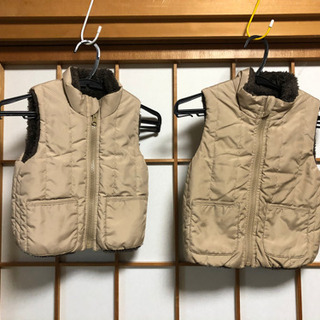 無印リバーシブルベスト  80と100サイズ