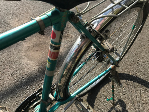 丸石自転車、50年以上前の自転車、サイクリング自転車、ドロップハンドル自転車