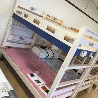2段ベッドマットレス(ブルー)付き