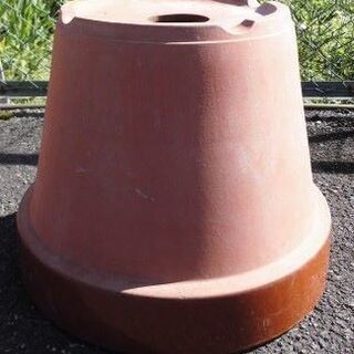 ★USED/引き取り限定★陶器鉢15号(46cm) 園芸 家庭菜園 花 植物 ガーデニング【常滑焼】 駄温鉢 素焼き鉢 和風 盆栽 の画像