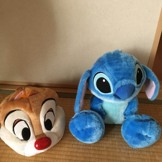 スティッチぬいぐるみと帽子、あげますよ〜