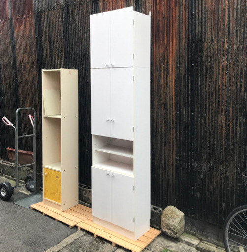 扉付きシューズラック　ホワイト　
