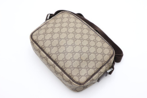 《GUCCI/ショルダーバッグ GG PVC》 Bランク ブラウン ベージュ