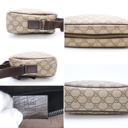 《GUCCI/ショルダーバッグ GG PVC》 Bランク ブラウン ベージュ