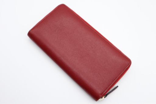 《GUCCI/ベティ ラウンドファスナー長財布》ボルドー×ドット柄 Aランク 美