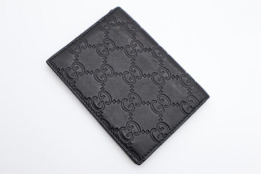 《GUCCI/グッチシマ カードケース》ABランク 146230 ブラック 美品