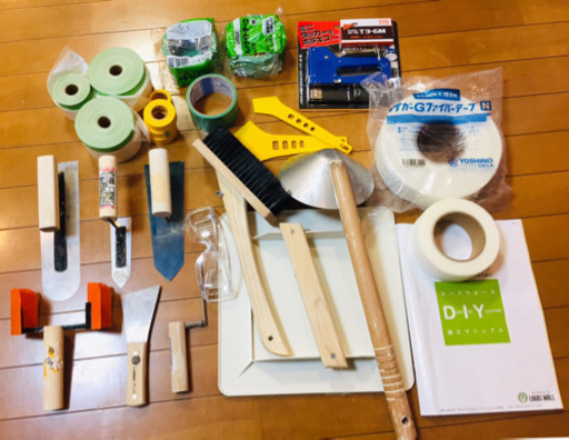 漆喰 道具 コテ マスカー タッカー  養生テープ マスキングテープ