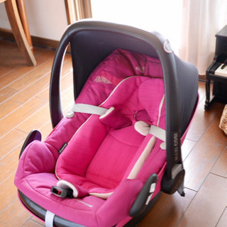 新生児用　MAXI-COSI PebblePlusチャイルドシート＋アダプター＋説明書　マキシコシ　ペブルプラスの画像