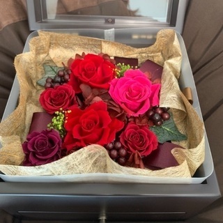 未使用 プリザーブドフラワー　オルゴールローズボックスの画像