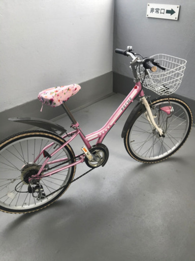 自転車24インチ6段変速自動ライト