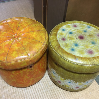 昭和　レトロ　スツール　収納椅子