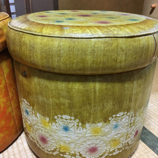 昭和　レトロ　スツール　収納椅子の画像