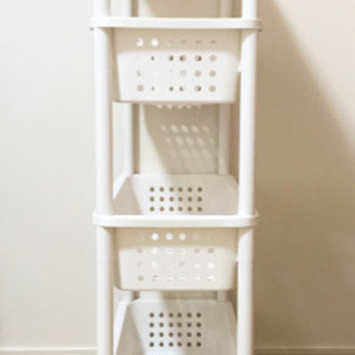 すきま収納ラック　キャスター付　洗濯機横等の画像