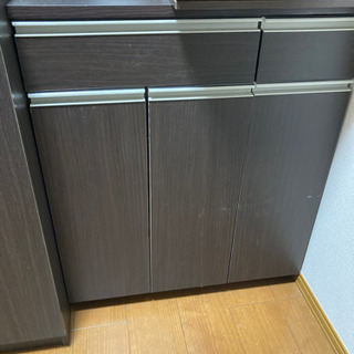 分別キッチンボード ダークウォルナット ニトリ