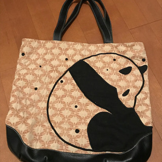 パンダ布製トートバッグ