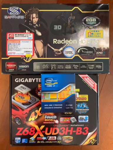 自作PC パーツセット cpu:intel i7 2700K GPU:Radeon HD6950