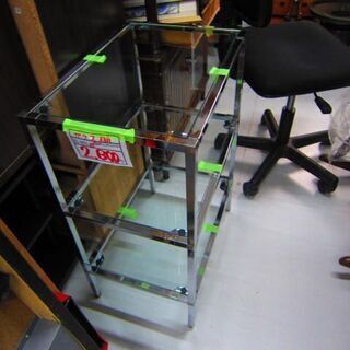 ガラス棚　＜2800円＞　リサイクルショップのダイトーです。お持ち帰り価格　の画像