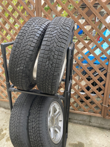 ジムニー純正ホイール+スタッドレス+ラック