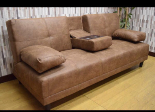 美品ソファーベッド　ベッドソファ