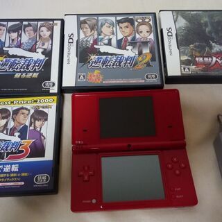[中古] DSi (赤色) + ソフト4本