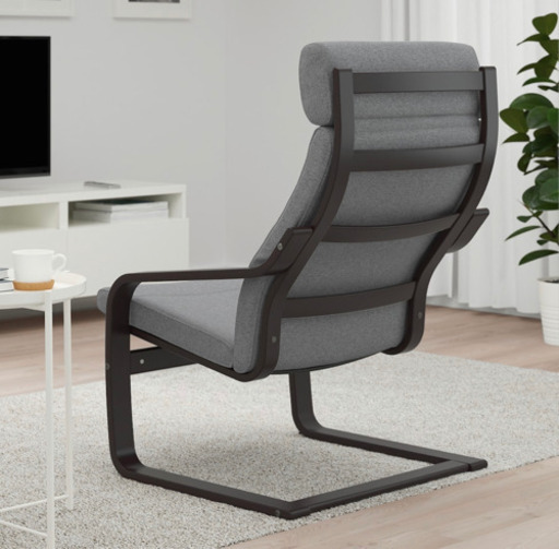 IKEA ポエング　パーソナルチェア＋足置き　セット　①